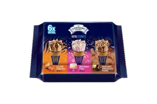 London Dairy Mini Cones 6 x, 60ml Assorted