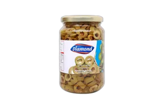 Diamond Sliced Green Olives, 170g