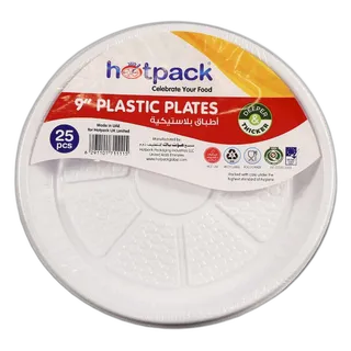 Hotpack Round Plastic Plate 9 25 Pack