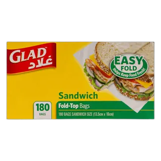 Glad Fold Sandwich Bag 180 Pack