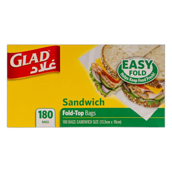Glad Fold Sandwich Bag 180 Pack