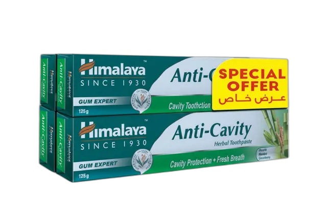 معجون أسنان هيمالايا المضاد للتسوس بالأعشاب 4 x 125 جم