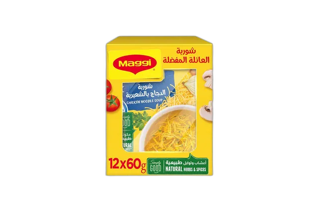 نستله ماجي نودلز شوربة الدجاج 12 x 60 جم