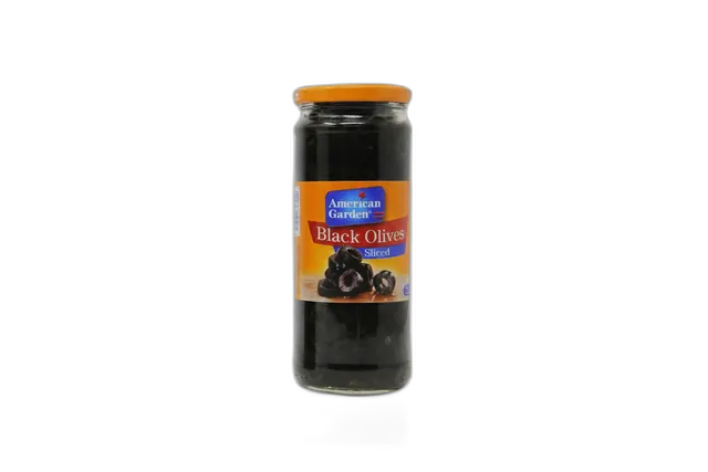 American Garden Black Slices Olives, 230g