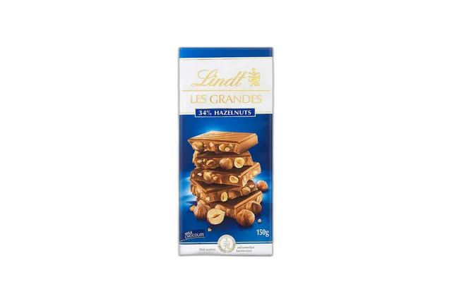 Lindt Les Grandes Milk Hazelnut, 150g