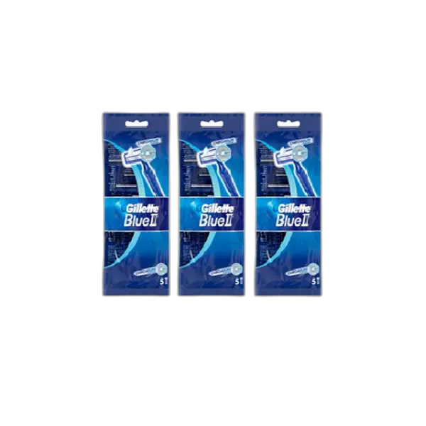 Gillette Blue II Disposible Razor 3 Pack*5 Pack