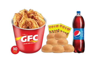 Broasted 10 pcs Combo WT 6bun 8 Ketchup 1pepsi 1.25M