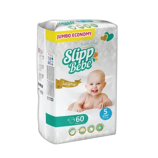 حفاضات سليب بيبي 60 عبوة (5 حفاضات جونيور 11-25 كجم)