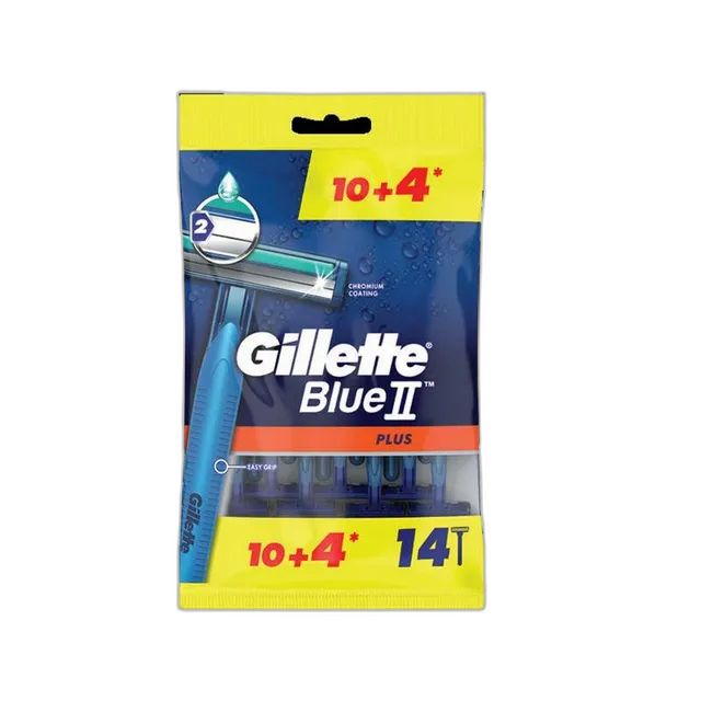 جيليت 10 BLUE2 PLUS + 4 BLUE3 خالية من الشفرة