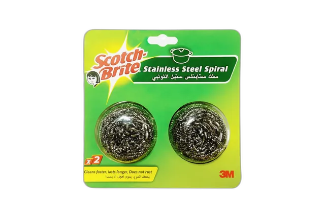 3M Scotchbrite Metallic Spirals 2 Pack