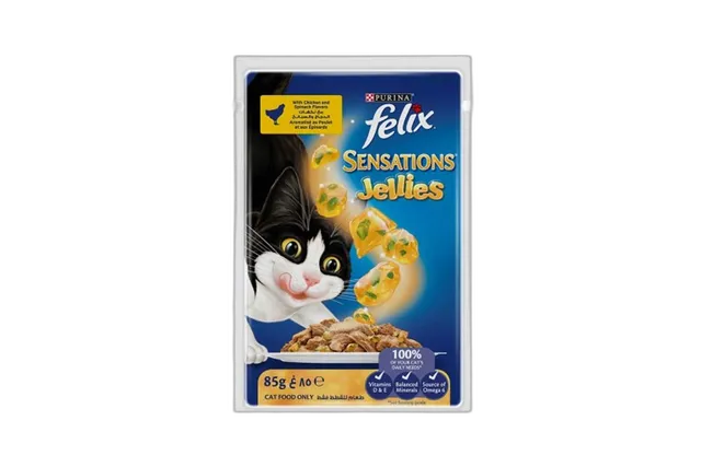 Felix Sensation Chicken Spinach Gij, 85g