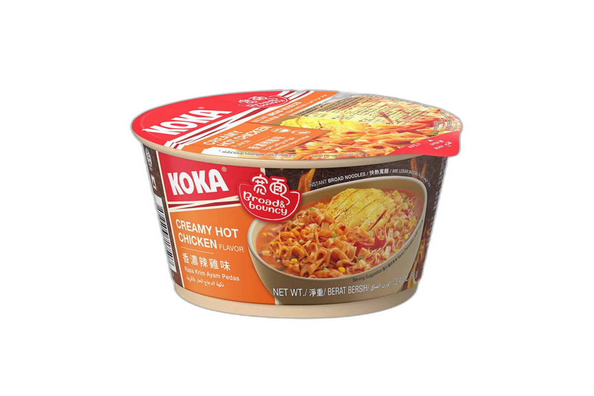 Koka Broad Cup Noodles Bowl Hot Chicken, 95g