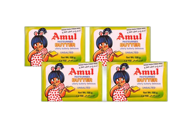 Amul Butter UN Salted 4 x, 100g