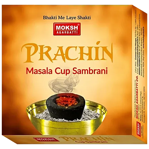 Moksh Prachin Masala Cup Sambrani 12psc