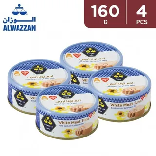 الوزان لحم تونا أبيض سهل الفتح 160 جم*4 عبوات