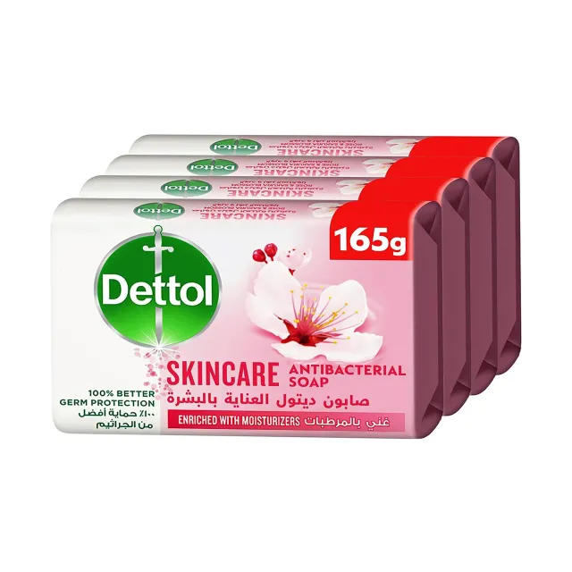 Dettol Skin Care Pink Soap 4 x, 165g