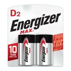 Energizer MAX D Alkaline Batteries Pack of 2