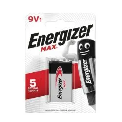 Energizer Max Alkaline D 9V Battery