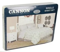 Cannon Twin Size Parcle Fitted Bed Sheet Set