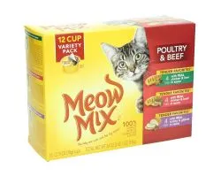 Meow Mix Poultry & Beef Cats Food 12 Cup 