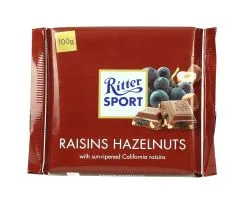 Ritter Sport Raisins Hazelnuts Milk Chocolate