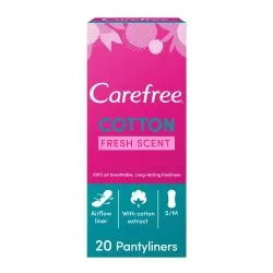 Carefree Cotton Fresh Scent Panty Liners