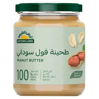أرض الطبيعة زبدة الفول السوداني العضوية