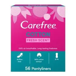 Carefree Cotton Fresh Scent Panty Liners