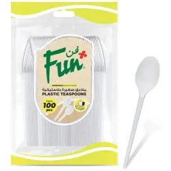 Fun White Color Plastic Spoons