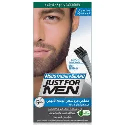 Just For Men Mustache & Beard Dark Brown Hair Color M-45
