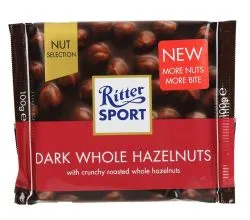 Ritter Sport Dark Chocolate With Whole Hazelnuts