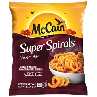 McCain Super Spirals Skin-On Potato 750g