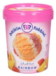 باسكن روبنز شيربيت قوس قزح