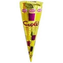 KDD Cones Gold Vanilla Ice Cream 124 ml