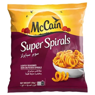 McCain Super Spirals Seasoned Potato 1.5kg
