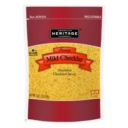 American Heritage Shredded Mild Mozzarella Cheese