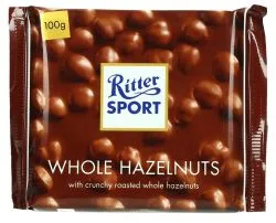 Ritter Sport Whole Hazelnuts Milk Chocolate