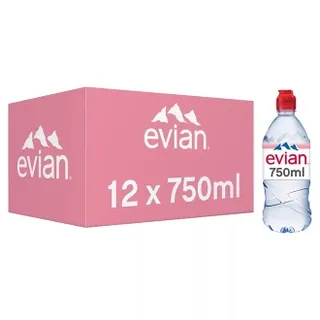Evian Mineral Water Sport Bottle 