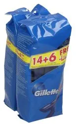 Gillette 2 Disposable Razors 14+6Free X 2Pcs