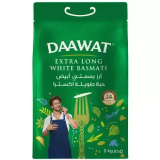 Daawat Extra Long Grain White Basmati Rice 5kg