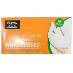 Sultan Powdered Medium Vinyl Examination Gloves