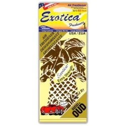 Exotica Air Freshener Palm Tree Paper Card Gold Oud