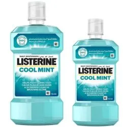 Listerine Cool Mint Antiseptic Mouthwash 500ml + 250ml