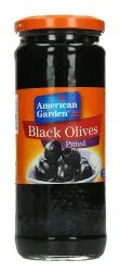 American Garden Pitted Black Olives 450G
