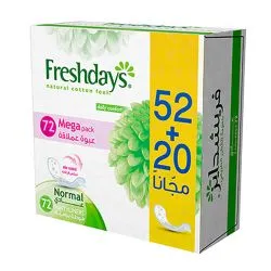 Freshdays Daily Comfort Normal Panty Liners 52 + 20 Free