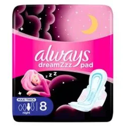 Always Cotton Touch Feel Night Pads With Wings