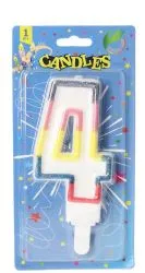 Total Care No.4 Birthday Candle 