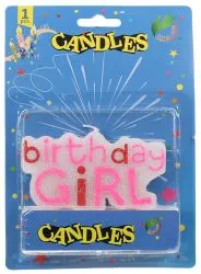 Total Care Candles Birthday Girl With Glitter
