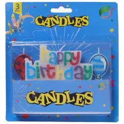 Tc-Party Happy Birthday Plaque + 2 Balloons