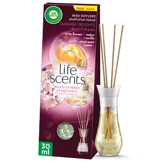 Air Wick Life Scents Reed Diffuser White Flowers Melon & Vanilla Scent